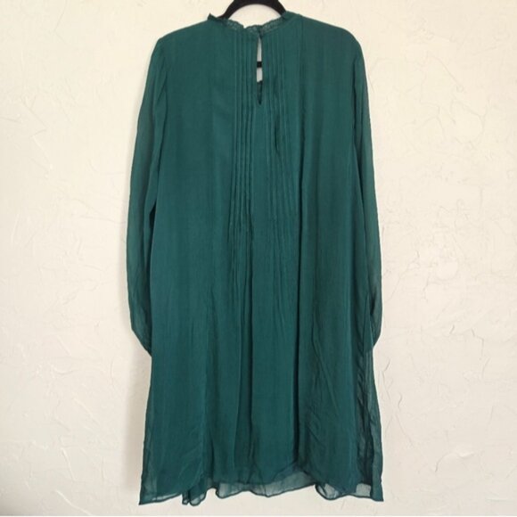 Boden Emerald Green Yoke Pleated Shift Dress - Picture 7 of 12